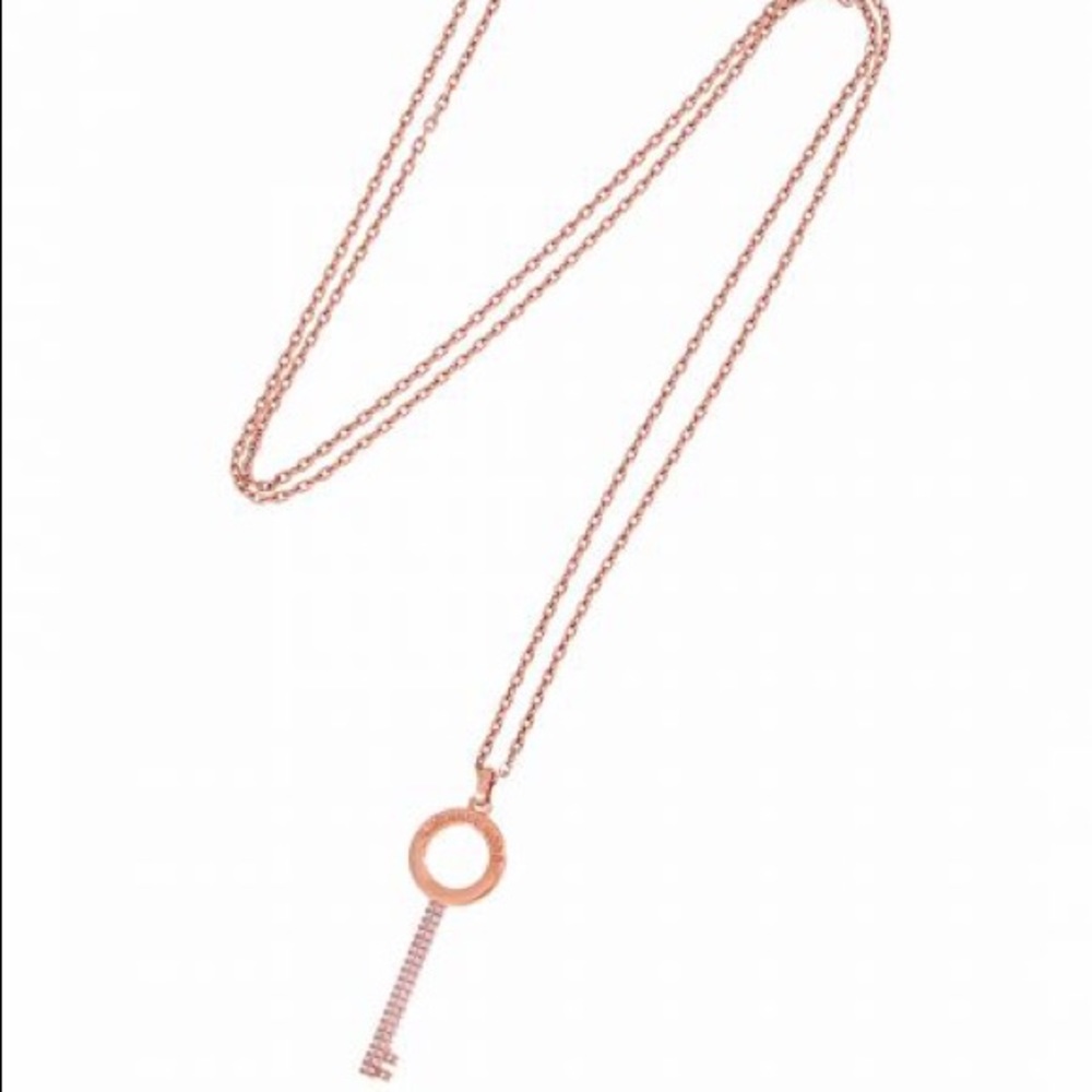 Michael Kors rose gold key necklace